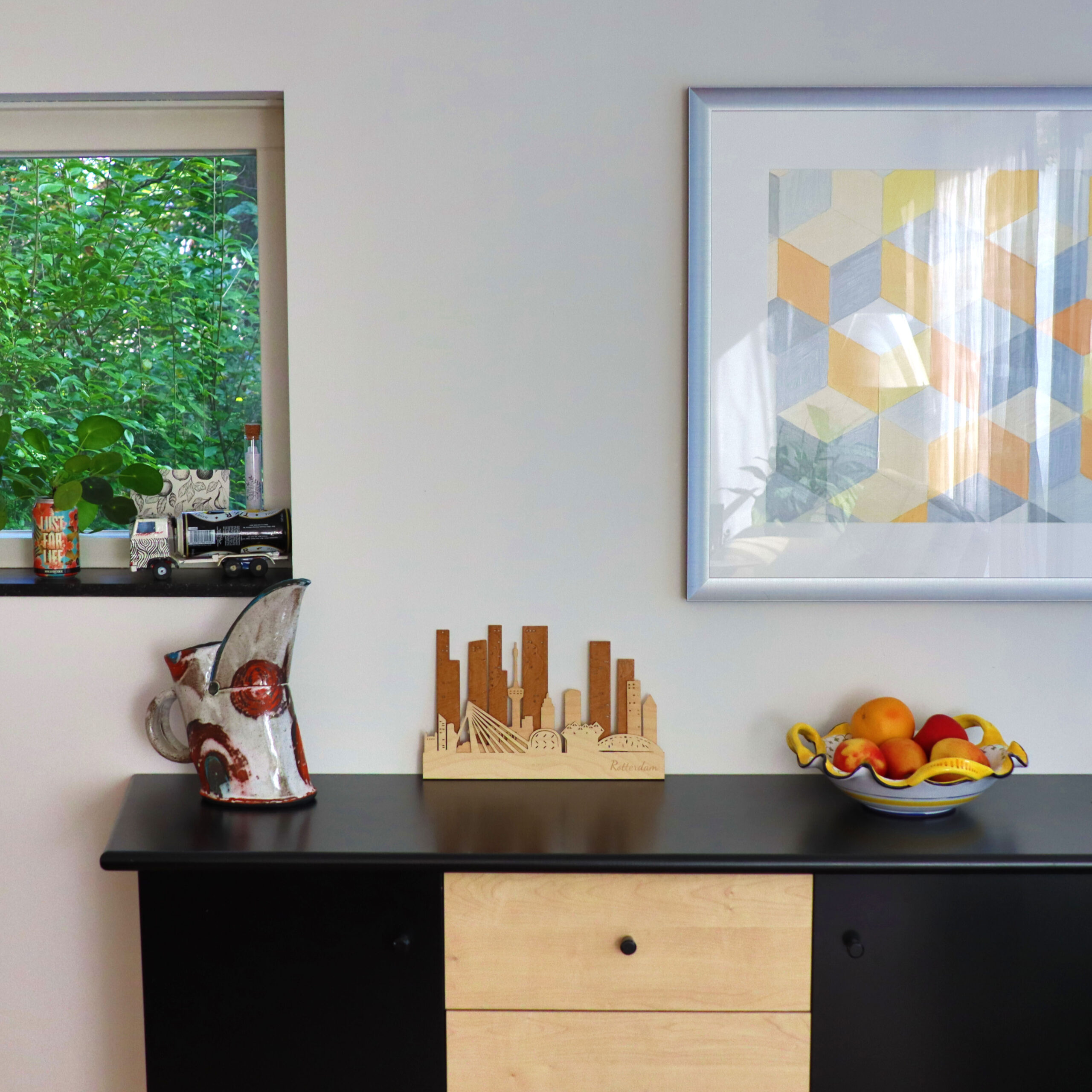 Houten skyline Rotterdam - Wall of Deco