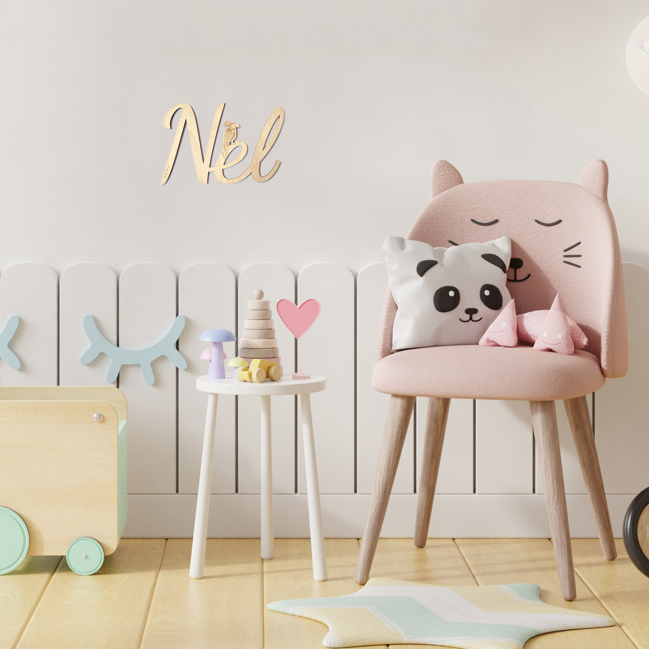 Houten naambordje - Gepersonaliseerd