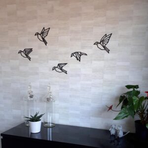 Houten vogels wanddecoratie